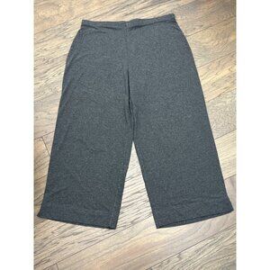 J. JILL Wide Leg Stretch Pants Gray Sz L EUC